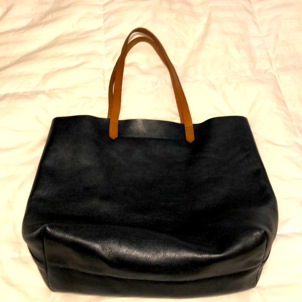 Madewell Woman’s Black and Brown leather Tote Bag